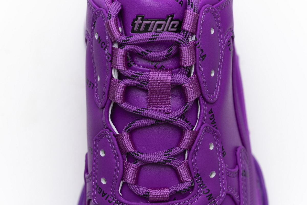 Coco Shoes Balenciaga Triple S Letter Plum Red 536737 W2FA1 9016 - Cocoshoesvip.net