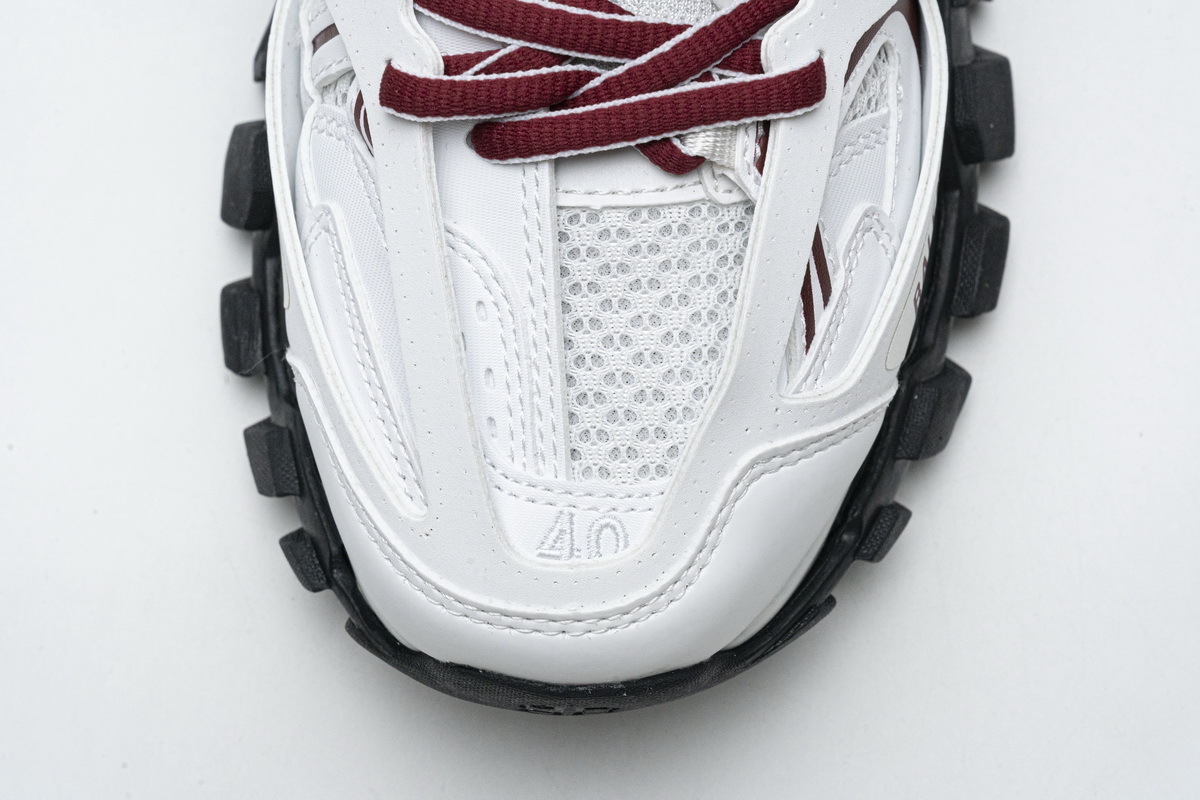 Coco Shoes Balenciaga Track White Burgundy (Without LED) 542023 W3AC1 2050  - Cocoshoesvip.net