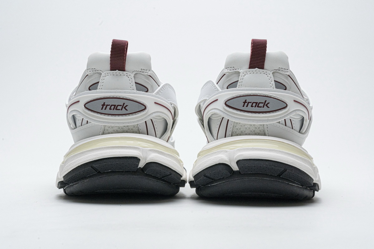 Coco Shoes Balenciaga Track White Burgundy (Without LED) 542023 W3AC1 2050  - Cocoshoesvip.net