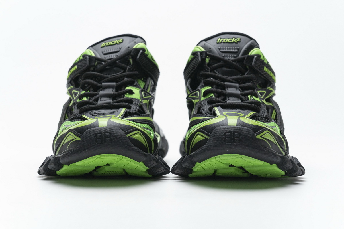 Coco Shoes Balenciaga Track.2 Sneaker Black Green 568615 W2GN1 1012 - Cocoshoesvip.net
