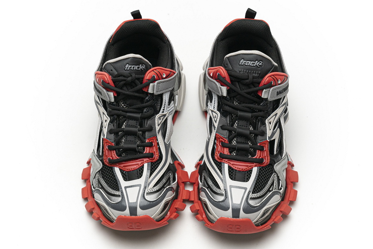 Coco Shoes Balenciaga Track.2 Sneaker Grey Red 570391 W2GN3 1003 - Cocoshoesvip.net