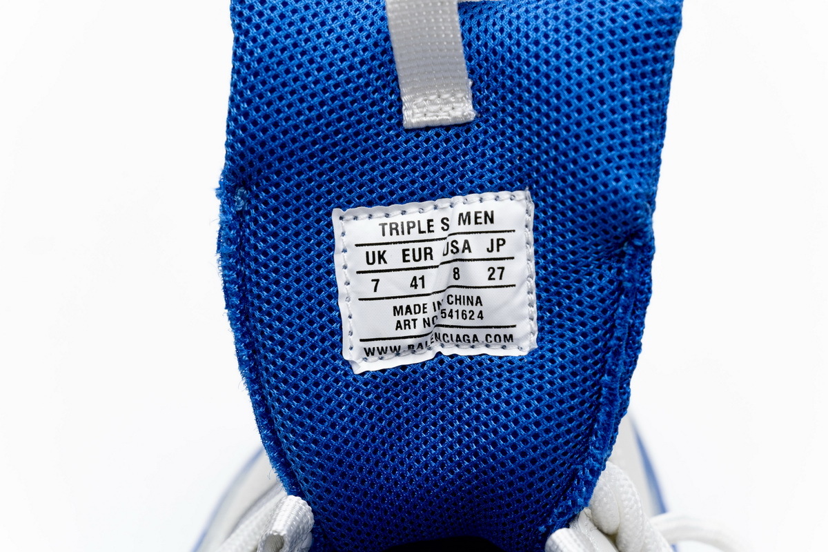 Coco Shoes Balenciaga Triple S White Blue 541624 W09E1 1772 - Cocoshoesvip.net