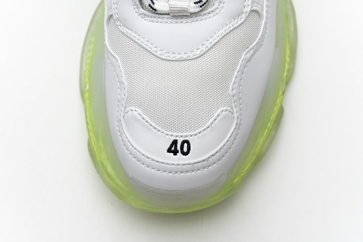 Coco Shoes Balenciaga Triple S White Green 544351 W09E1 1331 - Cocoshoesvip.net