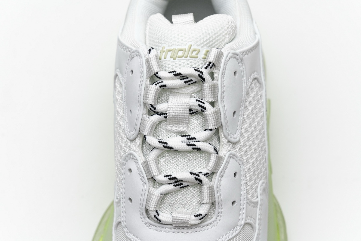 Coco Shoes Balenciaga Triple S White Green 544351 W09E1 1331 - Cocoshoesvip.net
