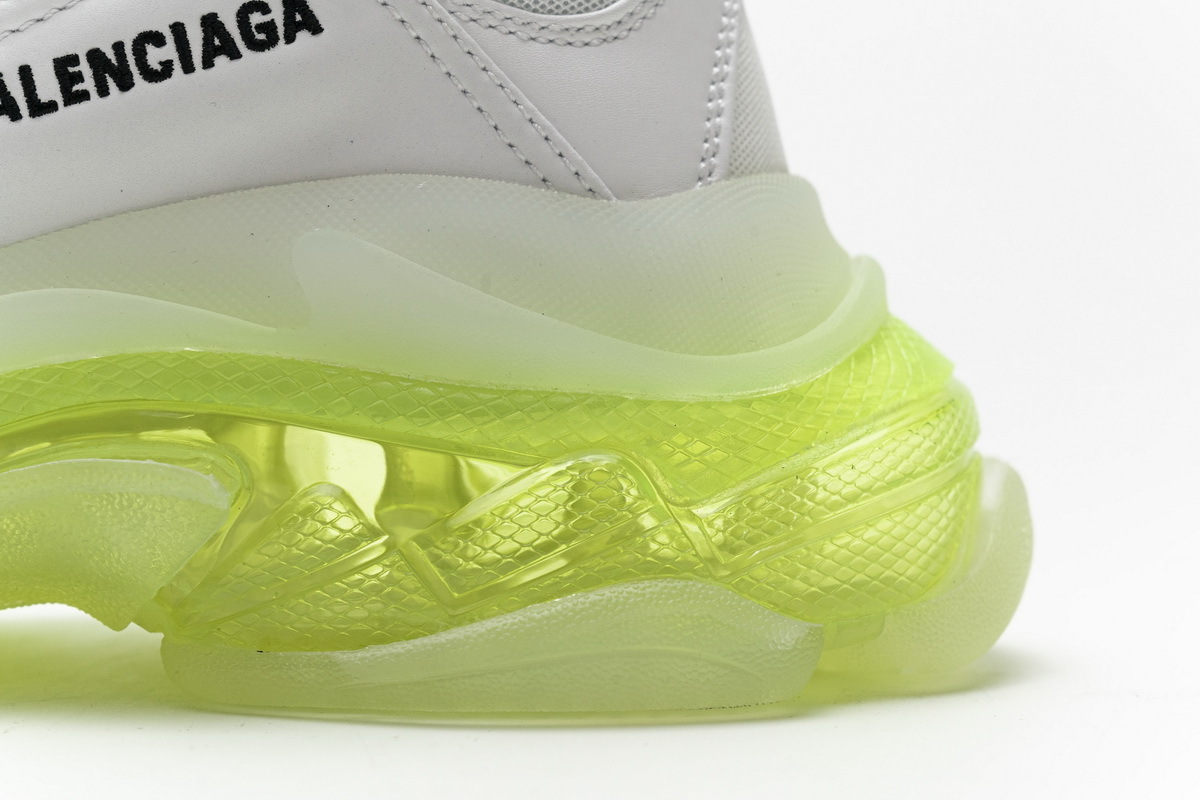 Coco Shoes Balenciaga Triple S White Green 544351 W09E1 1331 - Cocoshoesvip.net