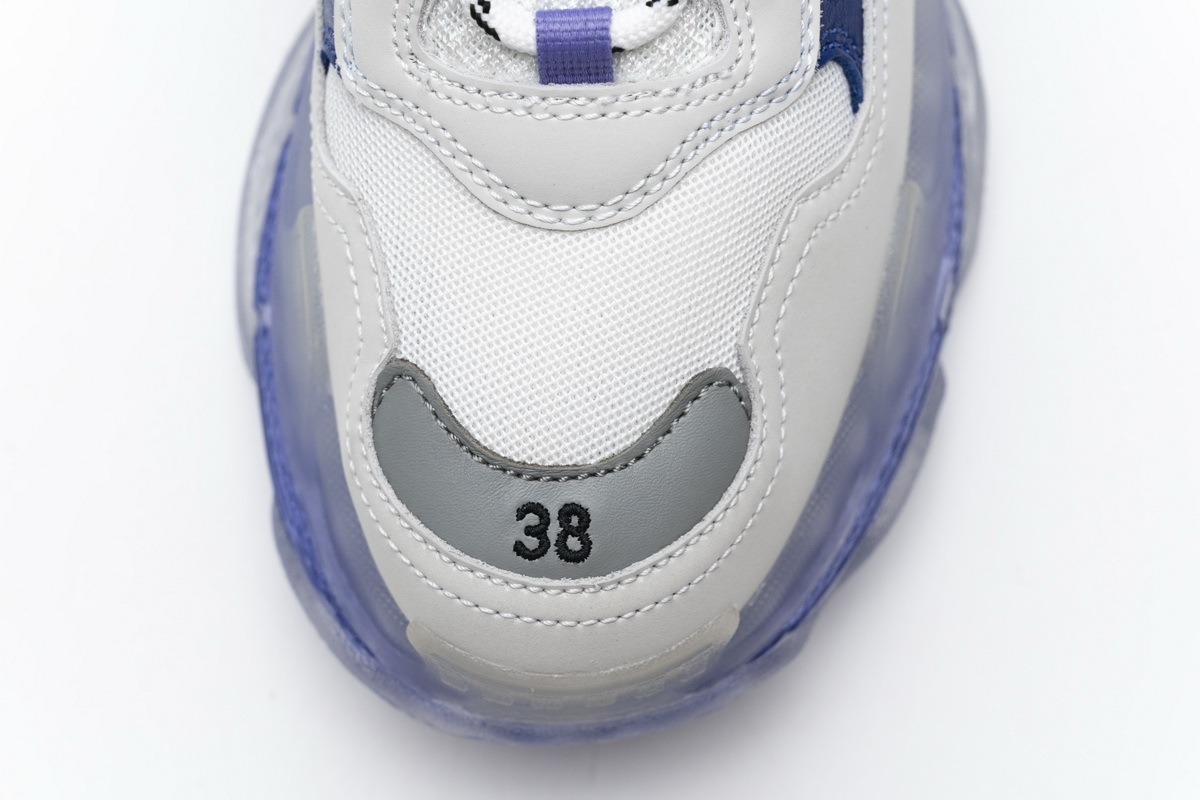 Coco Shoes Balenciaga Triple S White Purple 544351 W09E1 1322 - Cocoshoesvip.net