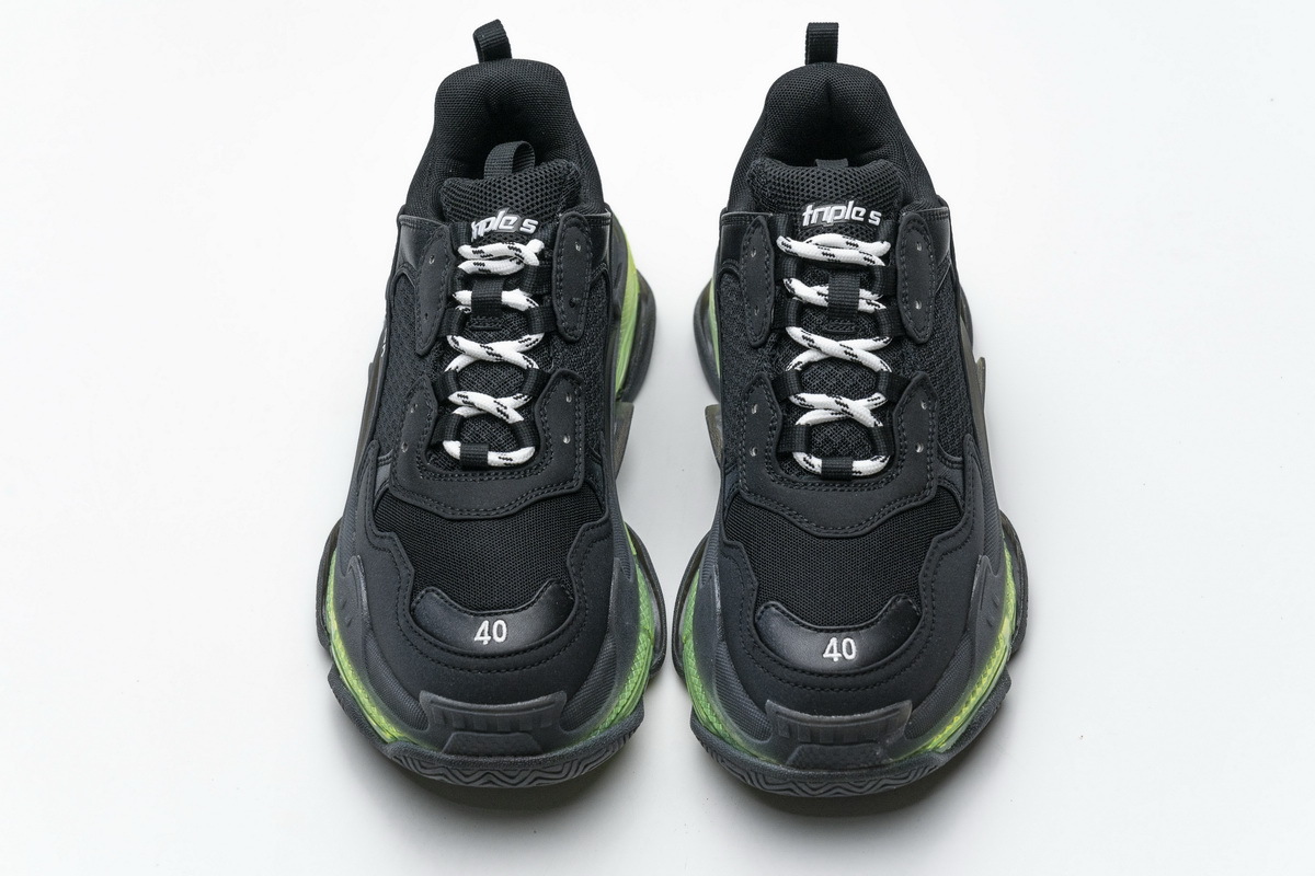 Coco Shoes Balenciaga Triple S Black Green 541624 W09O1 2140 - Cocoshoesvip.net
