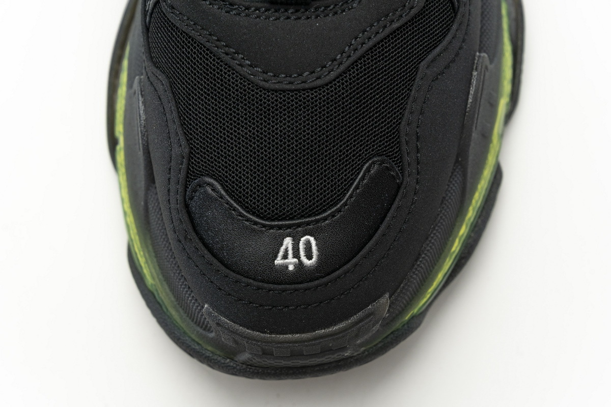 Coco Shoes Balenciaga Triple S Black Green 541624 W09O1 2140 - Cocoshoesvip.net