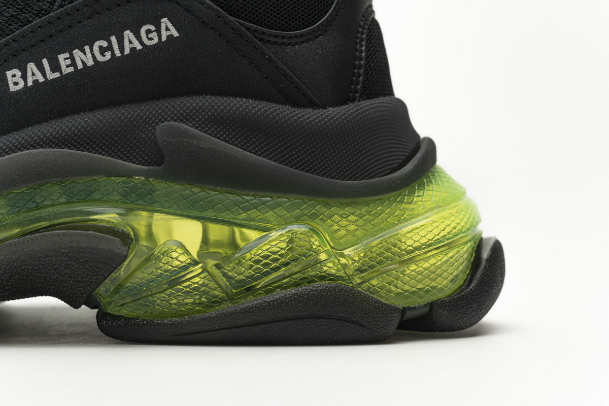 Coco Shoes Balenciaga Triple S Black Green 541624 W09O1 2140 - Cocoshoesvip.net