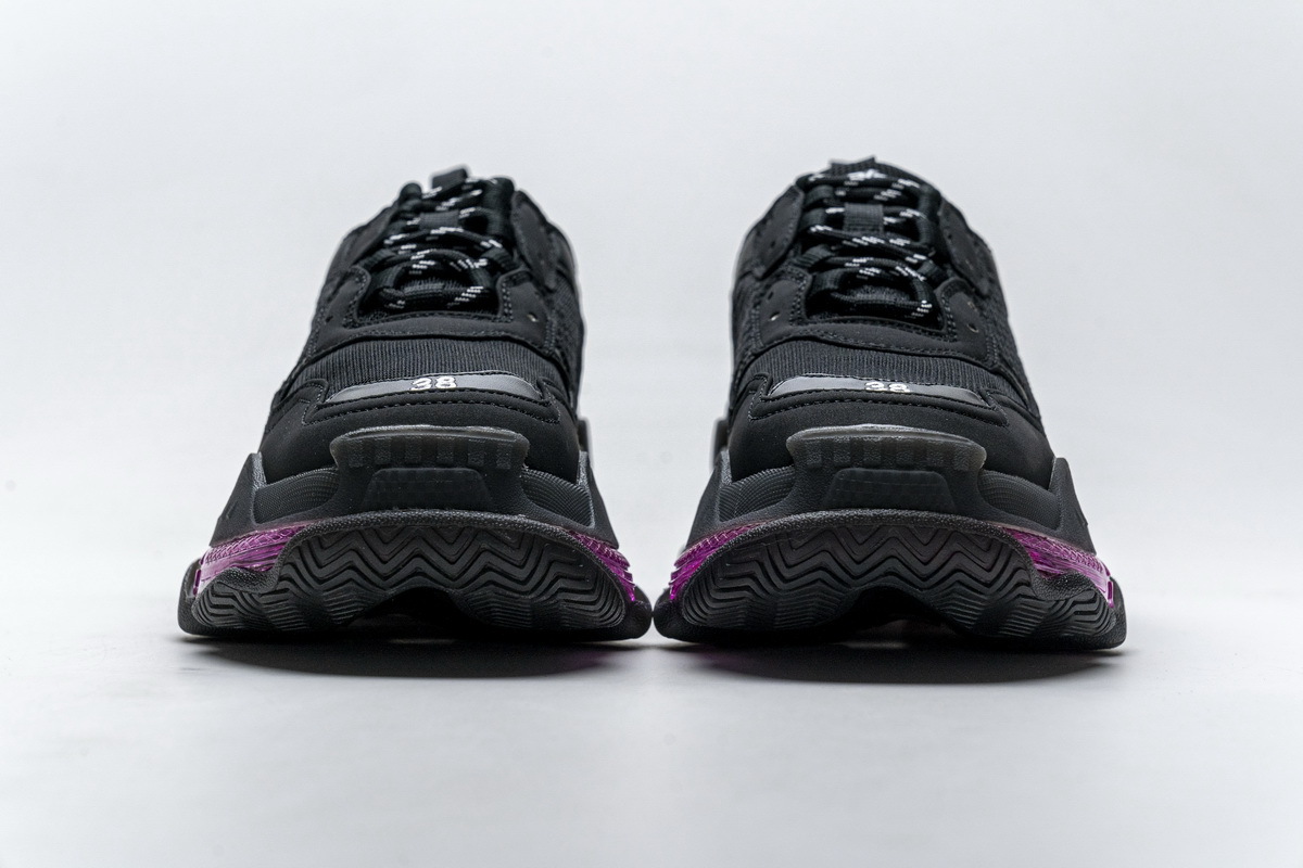 Coco Shoes Balenciaga Triple S Black Plum Red 544351 W09O1 0829 - Cocoshoesvip.net