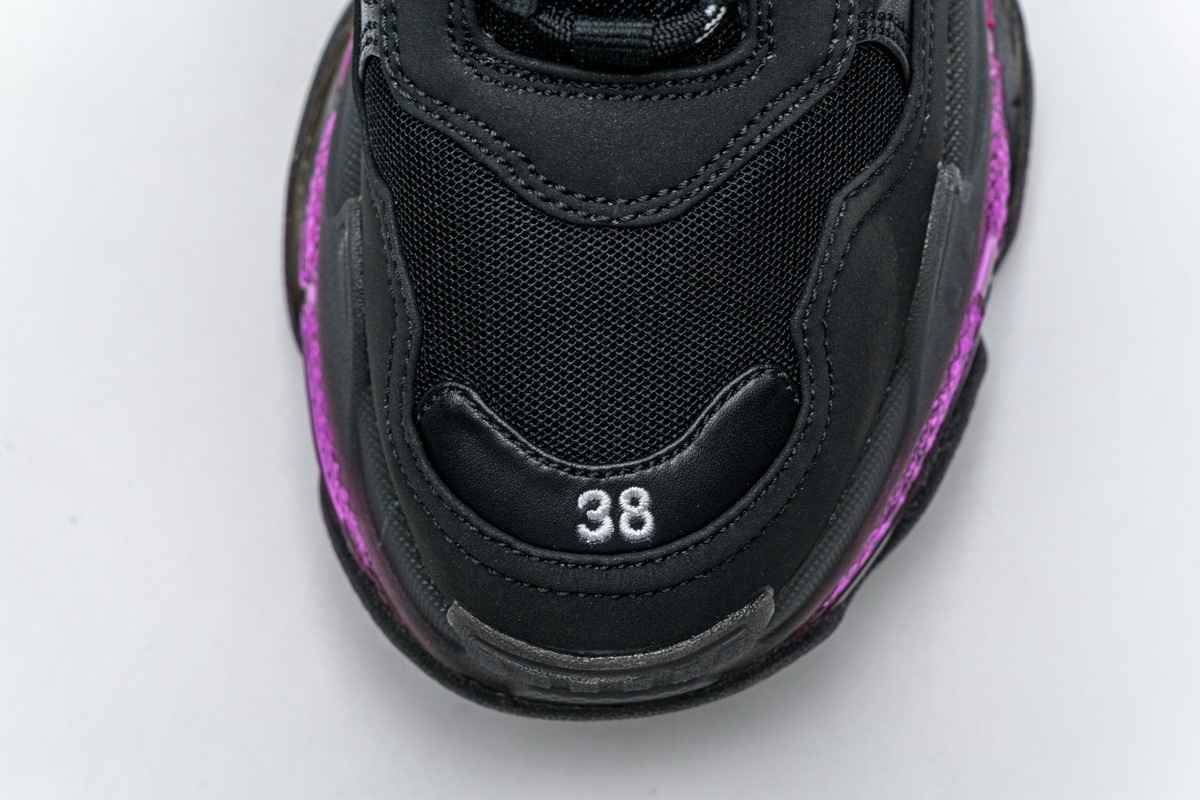 Coco Shoes Balenciaga Triple S Black Plum Red 544351 W09O1 0829 - Cocoshoesvip.net