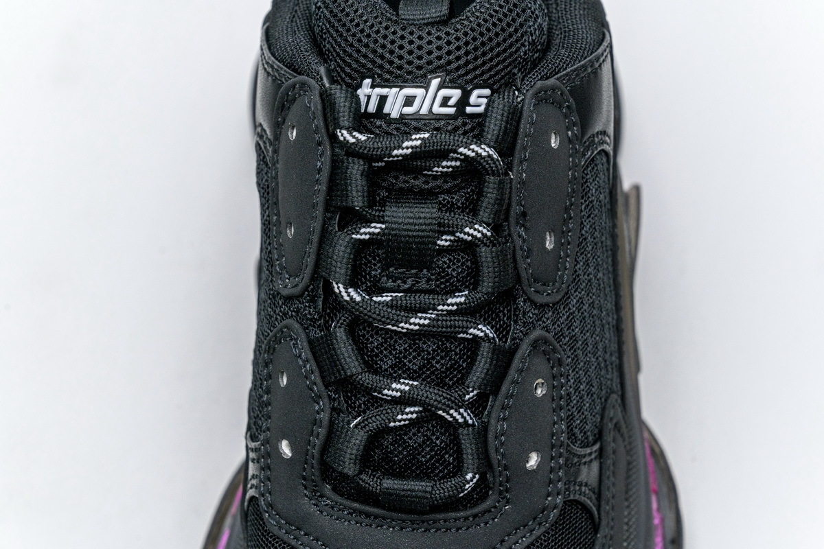 Coco Shoes Balenciaga Triple S Black Plum Red 544351 W09O1 0829 - Cocoshoesvip.net