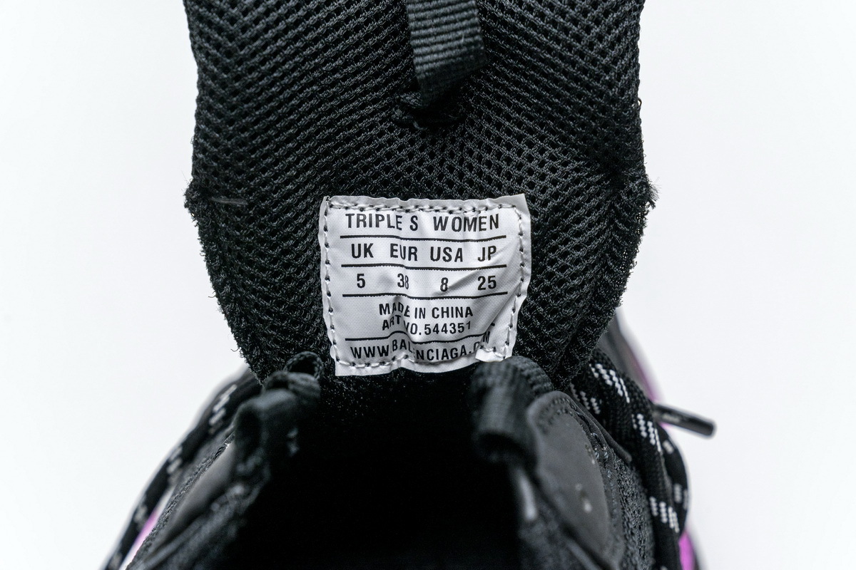 Coco Shoes Balenciaga Triple S Black Plum Red 544351 W09O1 0829 - Cocoshoesvip.net