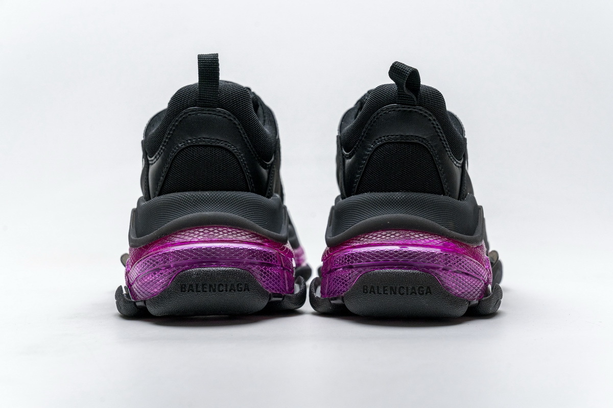 Coco Shoes Balenciaga Triple S Black Plum Red 544351 W09O1 0829 - Cocoshoesvip.net