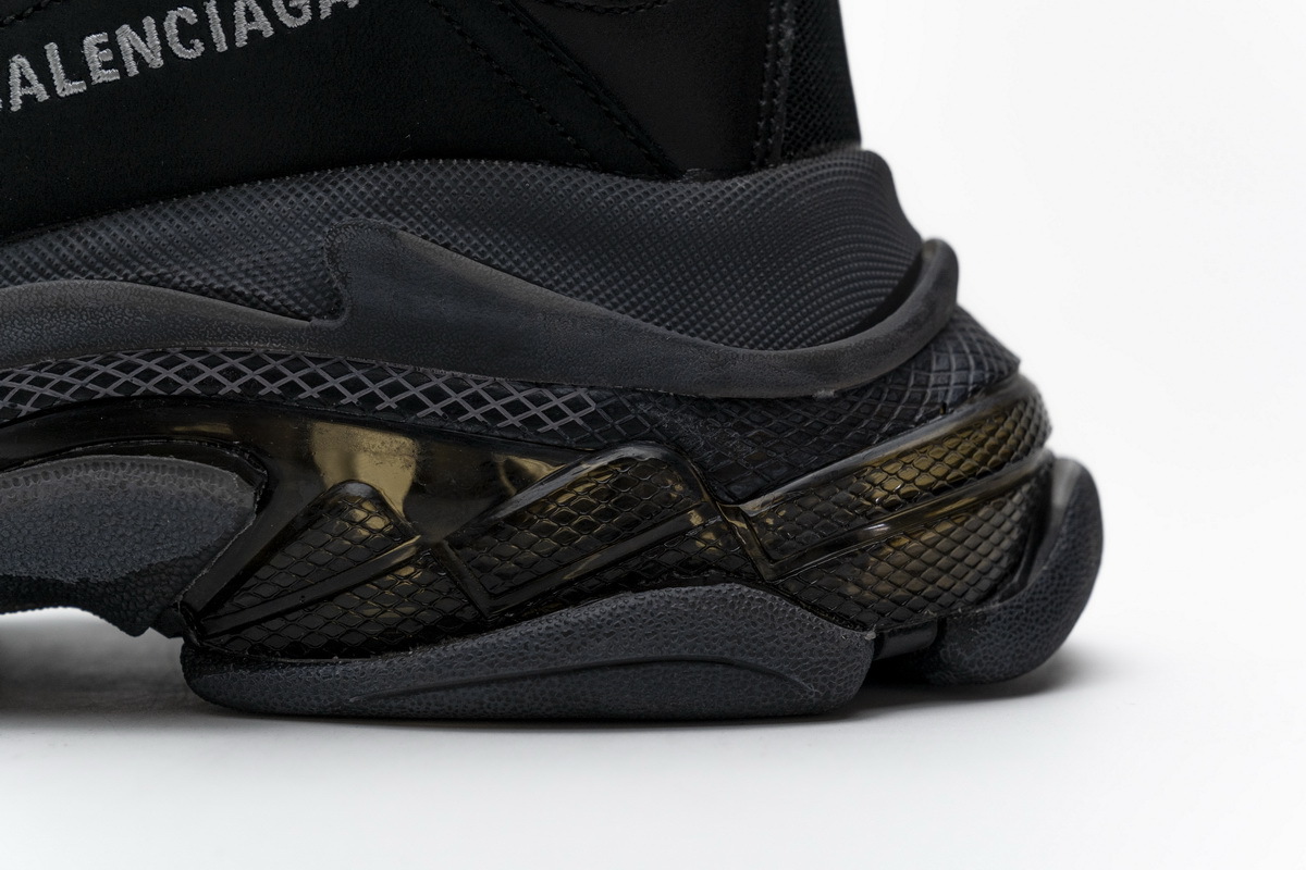 Coco Shoes Balenciaga Triple S Clear Sole Black 541624 W09O1 1000 - Cocoshoesvip.net