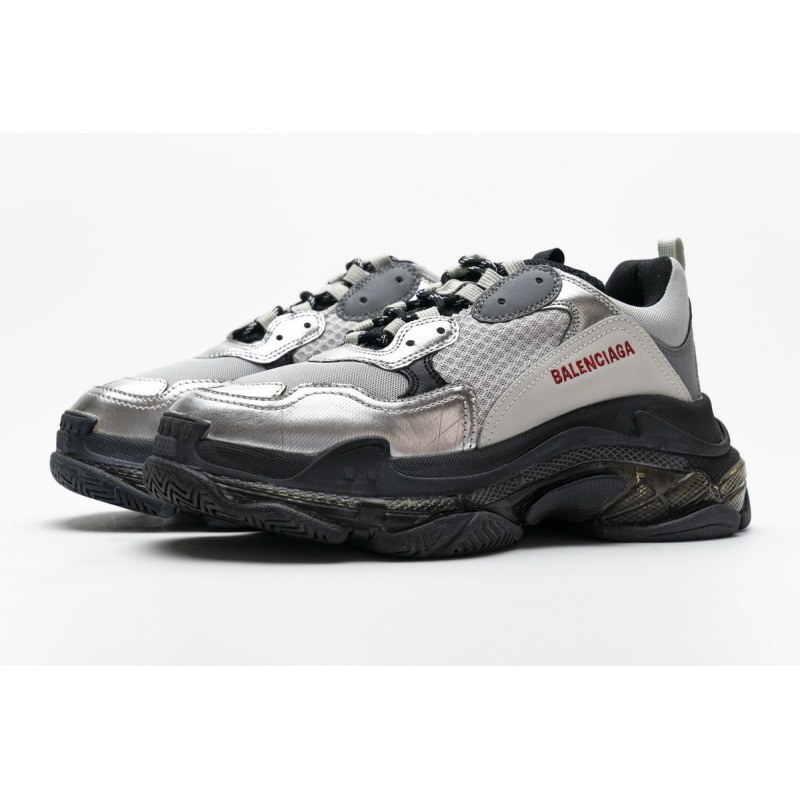 Coco Shoes Balenciaga Triple S Black Silver 541624 W09E1 7320 - Cocoshoesvip.net