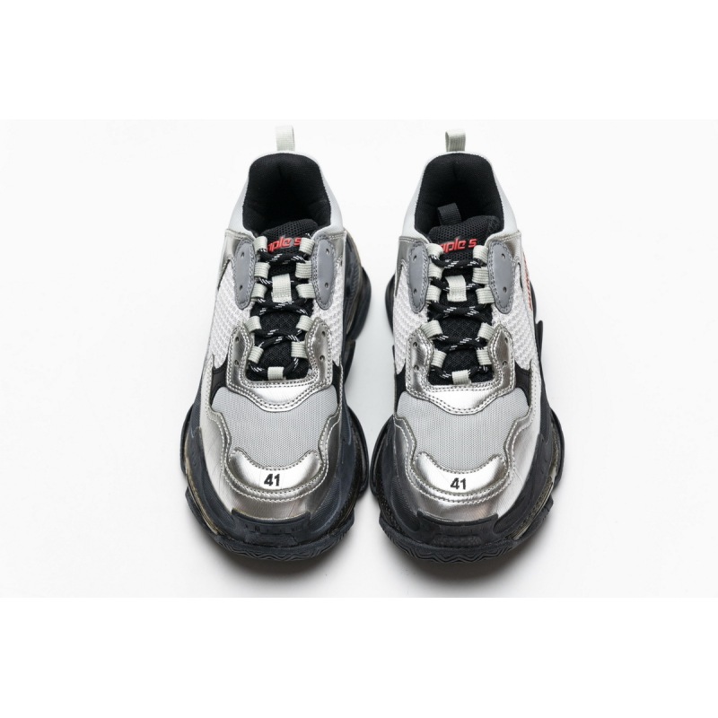 Coco Shoes Balenciaga Triple S Black Silver 541624 W09E1 7320 - Cocoshoesvip.net