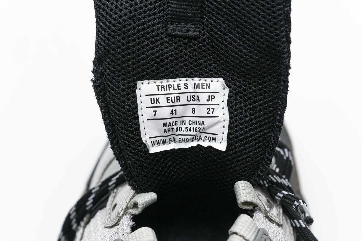 Coco Shoes Balenciaga Triple S Black Silver 541624 W09E1 7320 - Cocoshoesvip.net