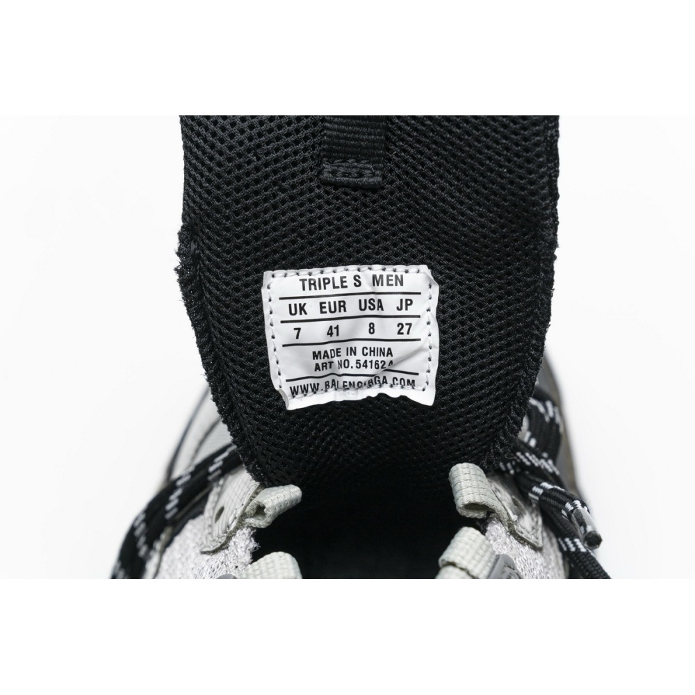 Coco Shoes Balenciaga Triple S Black Silver 541624 W09E1 7320 - Cocoshoesvip.net
