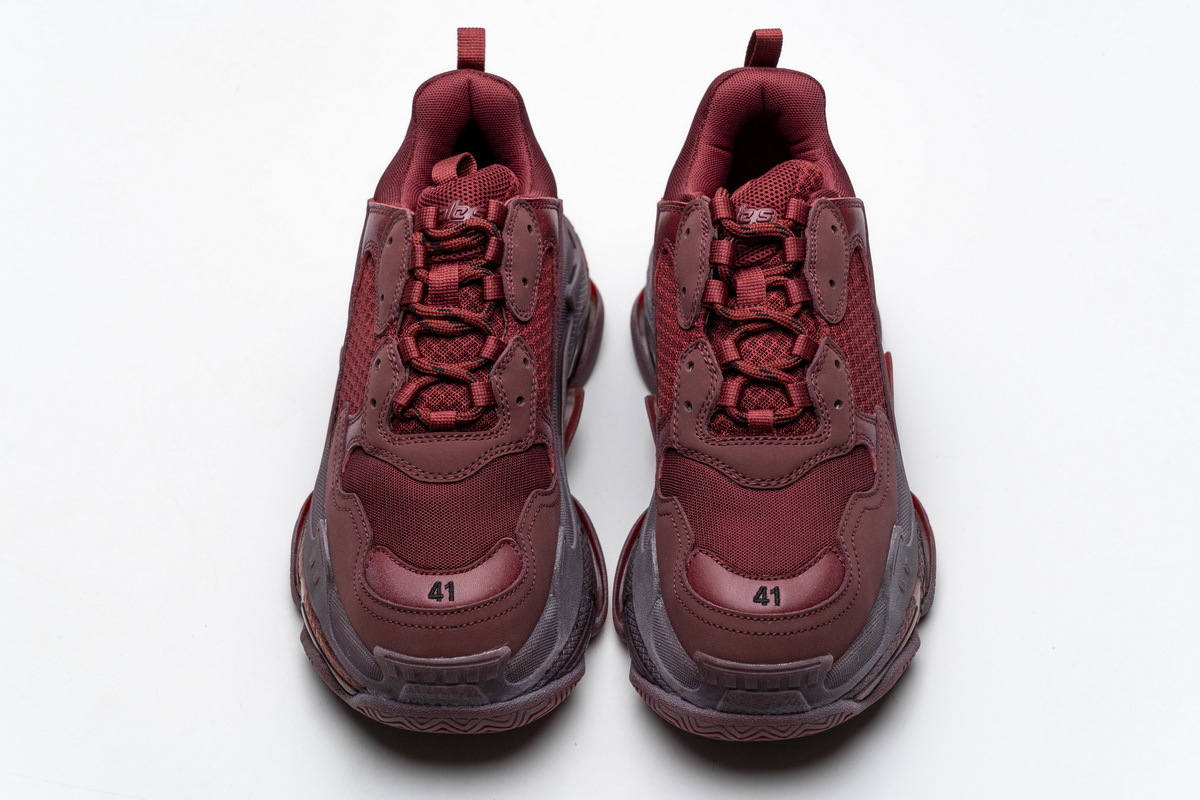 Coco Shoes Balenciaga Triple S Red Wine 541624 W09E1 1628 - Cocoshoesvip.net