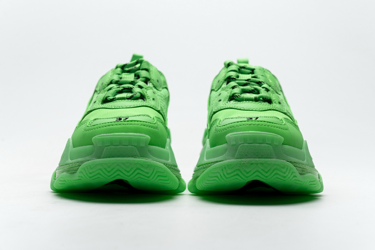 Coco Shoes Balenciaga Triple S Neon Green Clear Sole 544351 W09OL 3801 - Cocoshoesvip.net