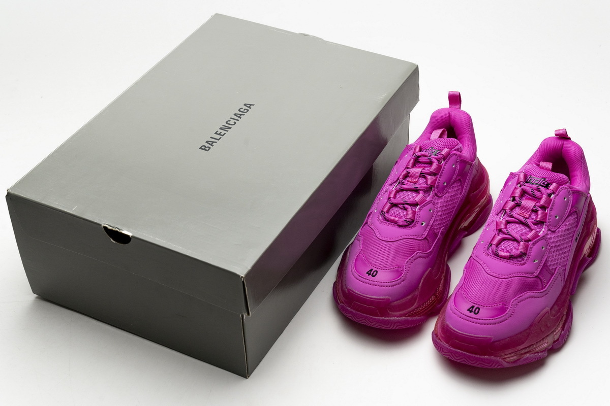 Coco Shoes Balenciaga Triple S Plum Red 541624 W09O1 2132 - Cocoshoesvip.net