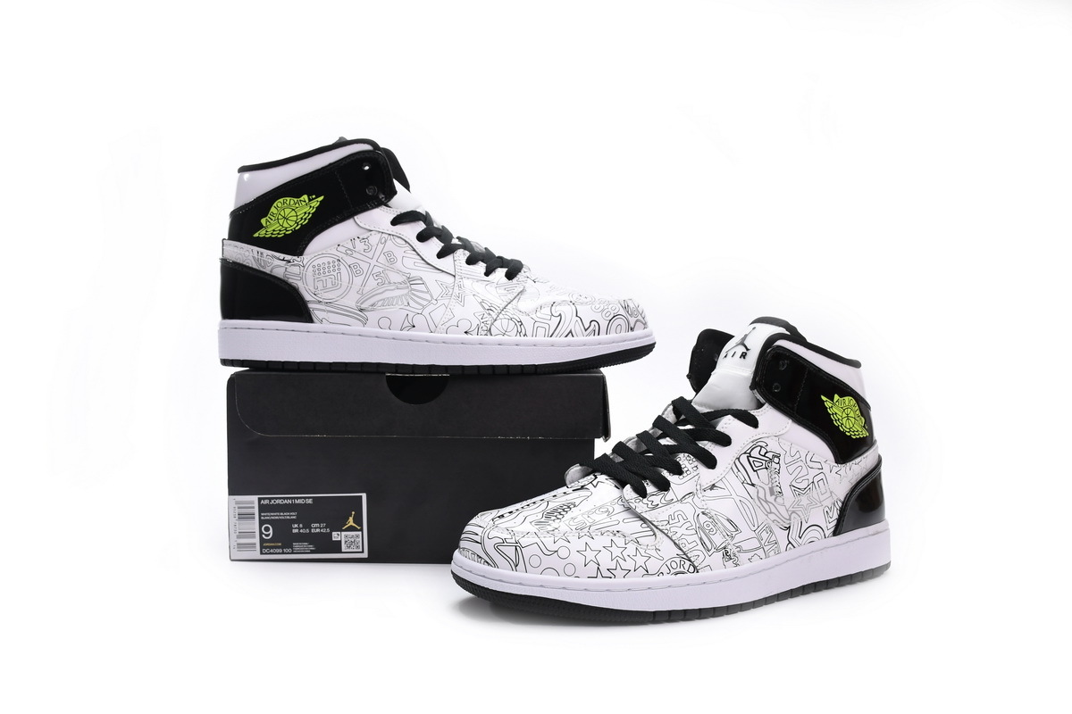 Coco Shoes Air Jordan 1 Mid SE DIY (GS) DC4099-100 - Cocoshoesvip.net