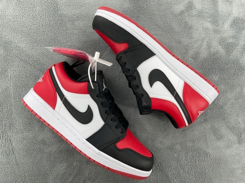 Coco Shoes Air Jordan 1 Low Bred Toe 553558-612 - Cocoshoesvip.net
