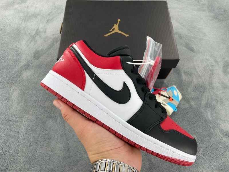 Coco Shoes Air Jordan 1 Low Bred Toe 553558-612 - Cocoshoesvip.net
