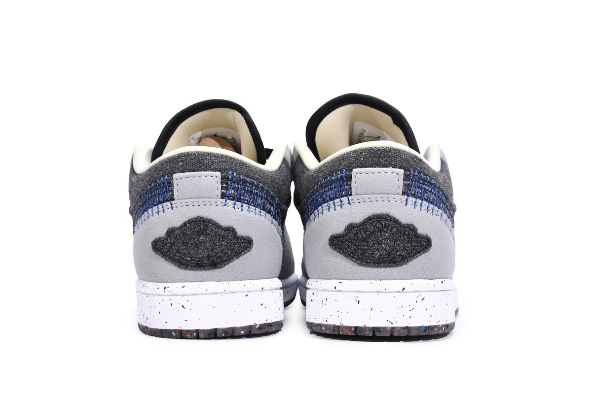 Coco Shoes Air Jordan 1 Low Crater Black Grey DM4657-001 - Cocoshoesvip.net