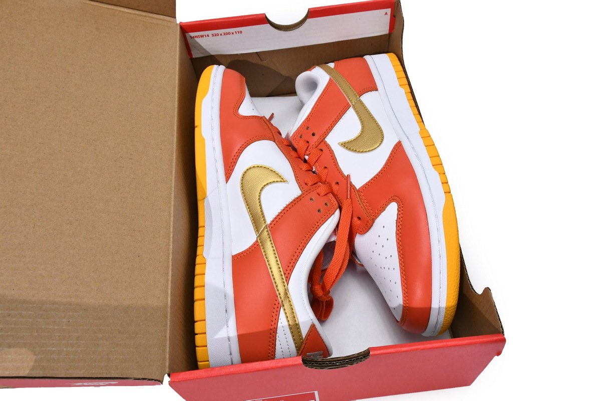 Coco Shoes Nike Dunk SB Low White/Orange Blaze-Gold DQ4690-800 - Cocoshoesvip.net