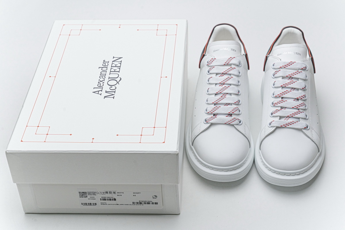 Coco Shoes Alexander McQueen Oversized White Black Red Outline 625156WHXMT9183 - Cocoshoesvip.net