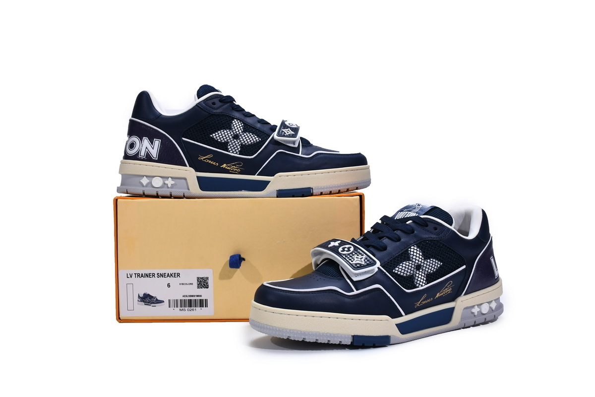 Coco Shoes Louis Vuitton Trainer Navy Mesh 1A9DEF - Cocoshoesvip.net