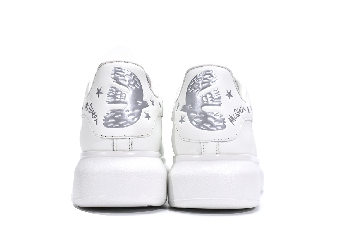 Coco Shoes Alexander McQueen Oversized Silver Phoenix Tail Color - Cocoshoesvip.net