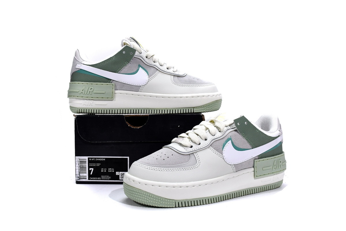 Coco Shoes Nike Air Force 1 Shadow Spruce Aura White CW2655-001 - Cocoshoesvip.net