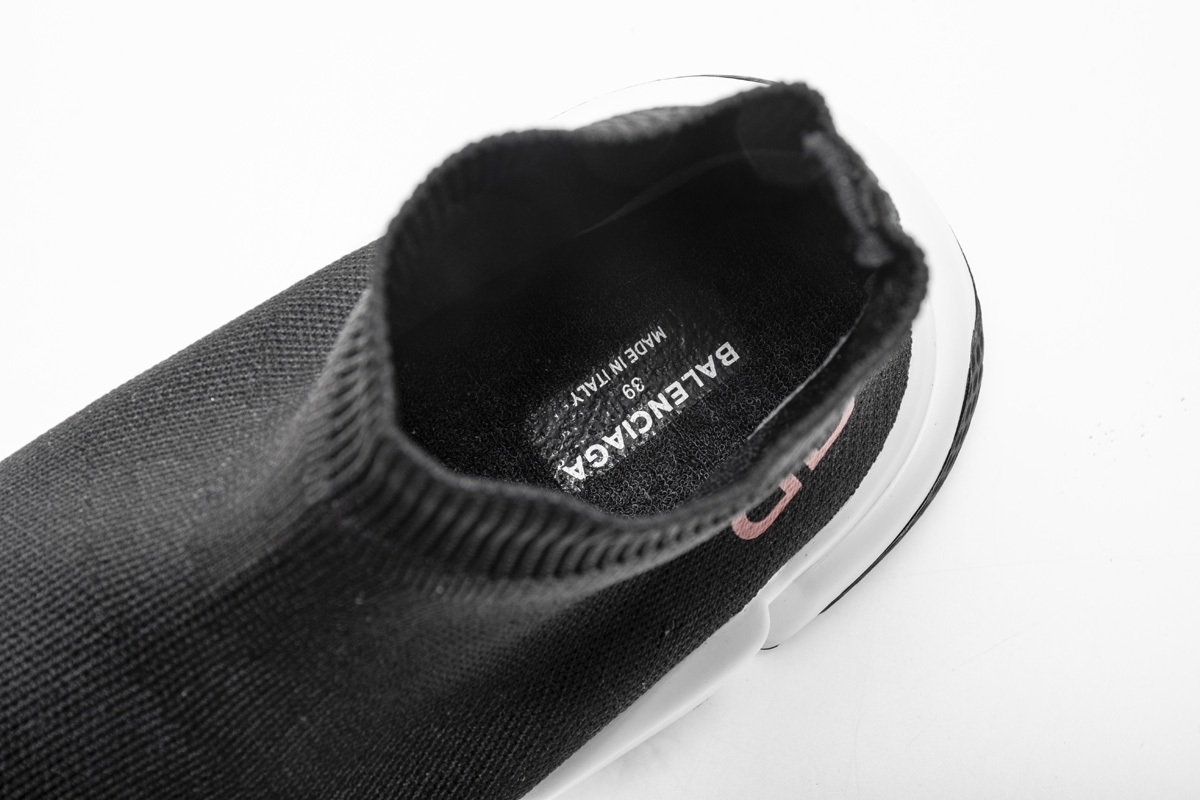Coco Shoes Balenciaga Speed Sock Slip-On Black (Red Logo) 530353 W05GB 1000 - Cocoshoesvip.net