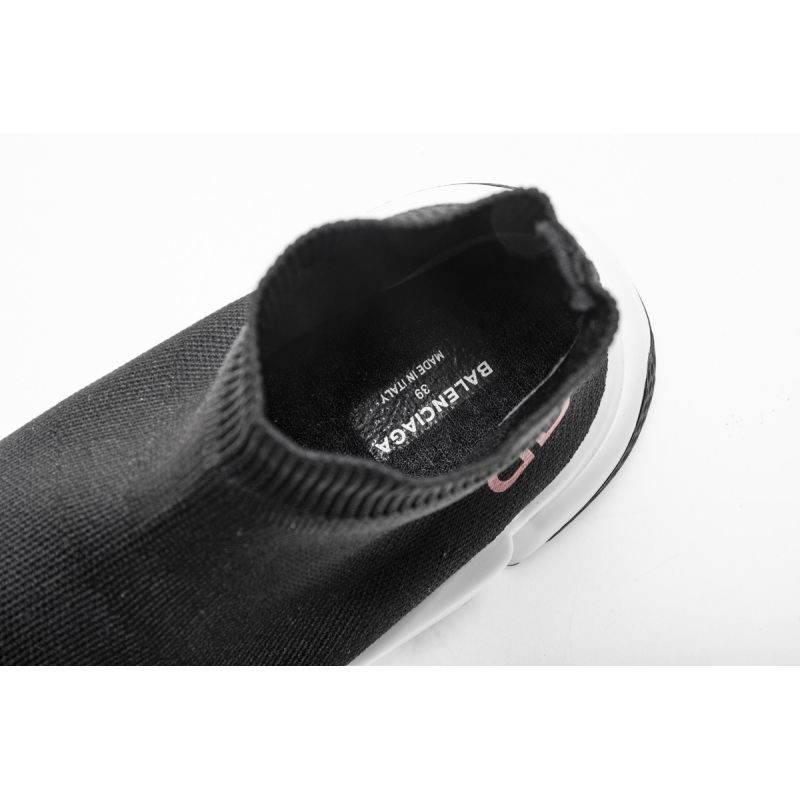 Coco Shoes Balenciaga Speed Sock Slip-On Black (Red Logo) 530353 W05GB 1000 - Cocoshoesvip.net