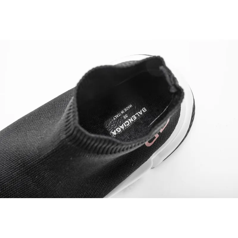Coco Shoes Balenciaga Speed Sock Slip-On Black (Red Logo) 530353 W05GB 1000 - Cocoshoesvip.net