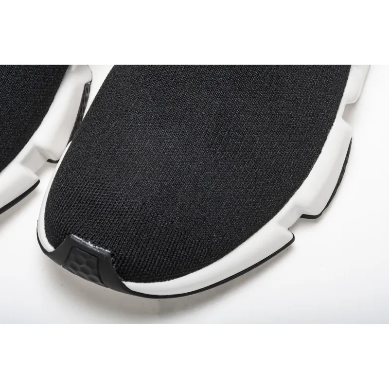 Coco Shoes Balenciaga Speed Sock Slip-On Black (Red Logo) 530353 W05GB 1000 - Cocoshoesvip.net