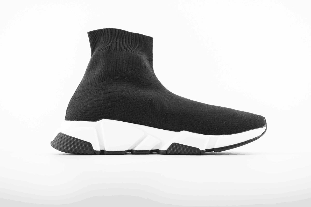 Coco Shoes Balenciaga Speed Recycled Black White 587280W2DBQ1015 - Cocoshoesvip.net