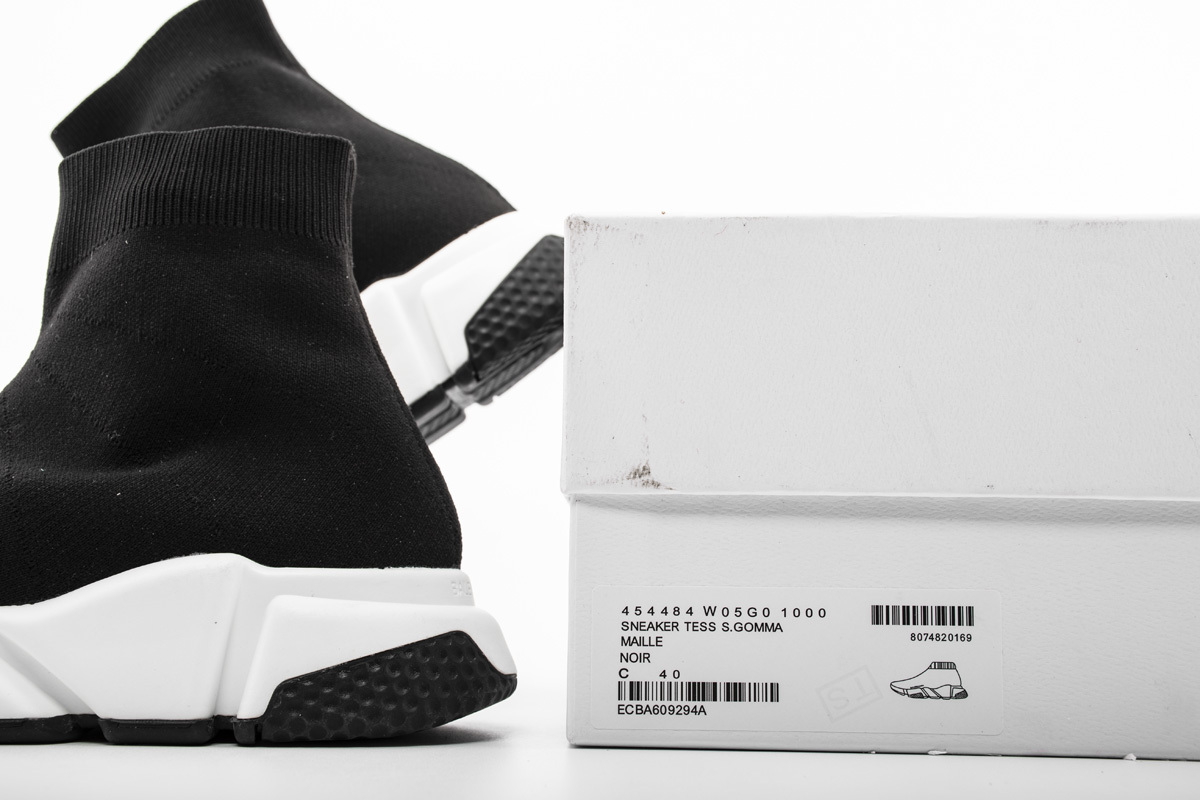 Coco Shoes Balenciaga Speed Recycled Black White 587280W2DBQ1015 - Cocoshoesvip.net