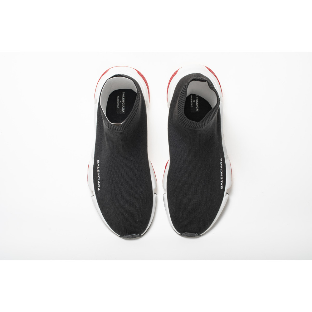 Coco Shoes Balenciaga Speed Trainer Black Red 530351 W05G0 1000 - Cocoshoesvip.net