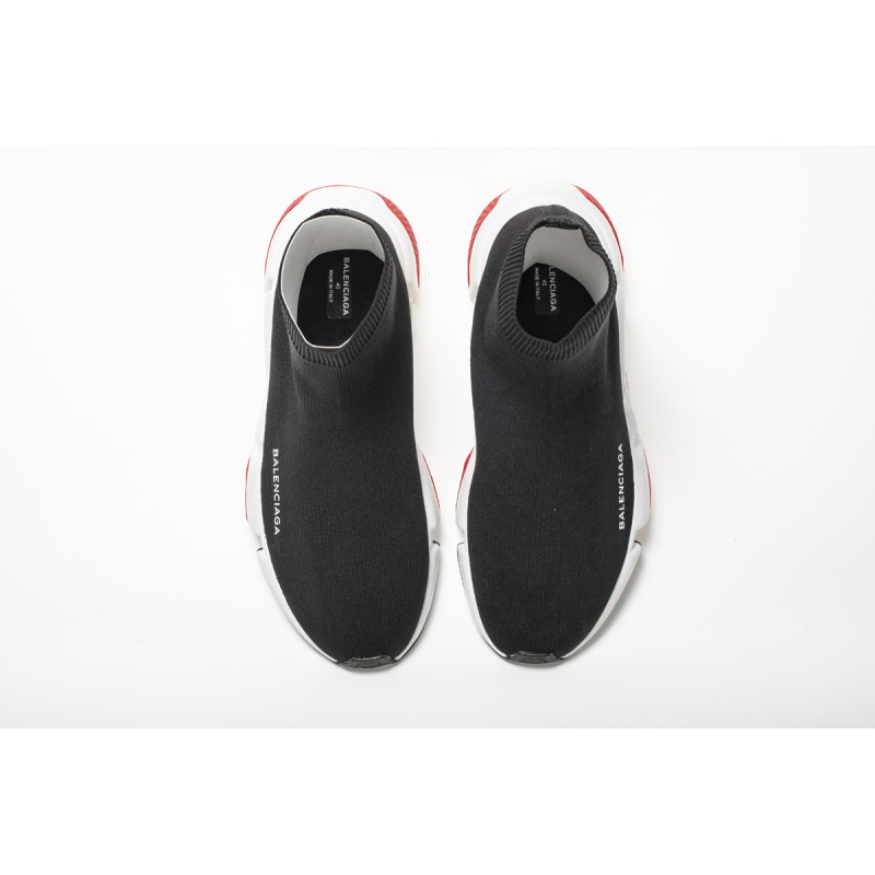 Coco Shoes Balenciaga Speed Trainer Black Red 530351 W05G0 1000 - Cocoshoesvip.net