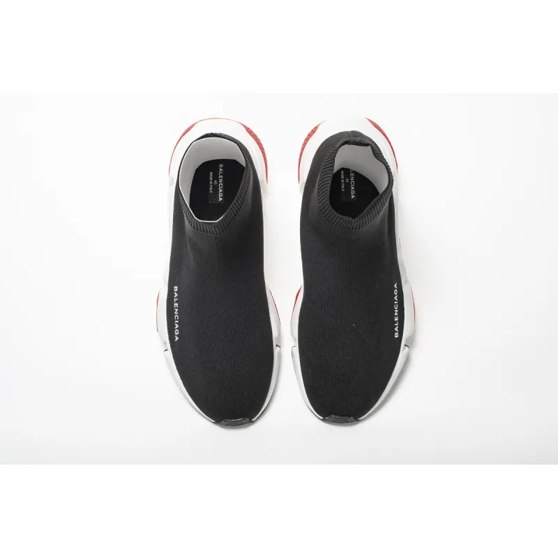 Coco Shoes Balenciaga Speed Trainer Black Red 530351 W05G0 1000 - Cocoshoesvip.net