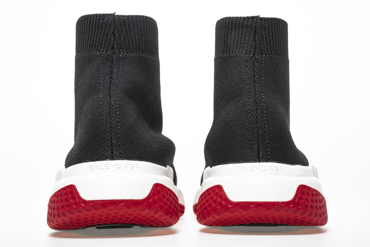 Coco Shoes Balenciaga Speed Trainer Black Red 530351 W05G0 1000 - Cocoshoesvip.net