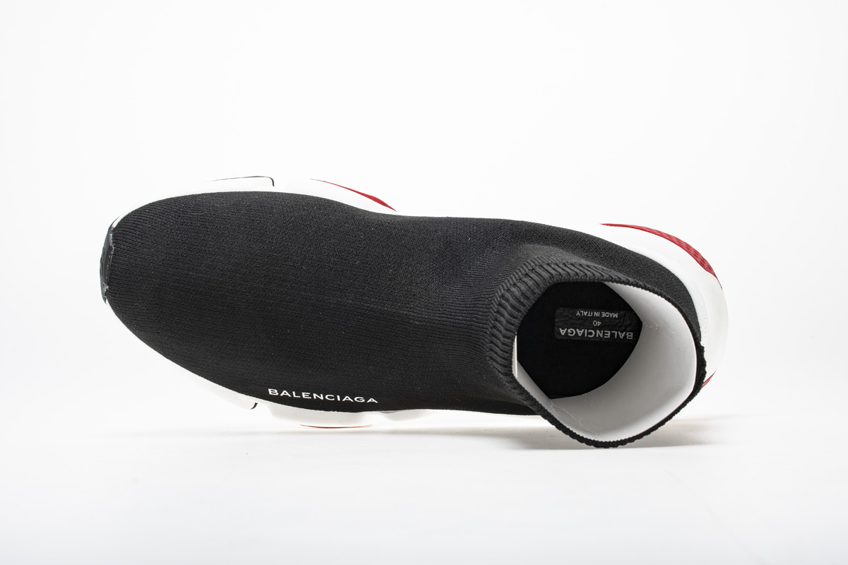 Coco Shoes Balenciaga Speed Trainer Black Red 530351 W05G0 1000 - Cocoshoesvip.net
