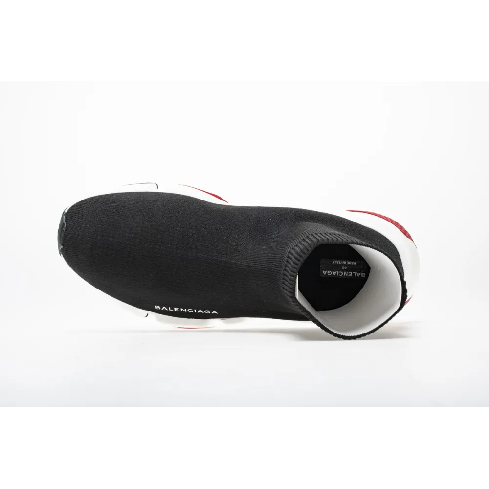Coco Shoes Balenciaga Speed Trainer Black Red 530351 W05G0 1000 - Cocoshoesvip.net