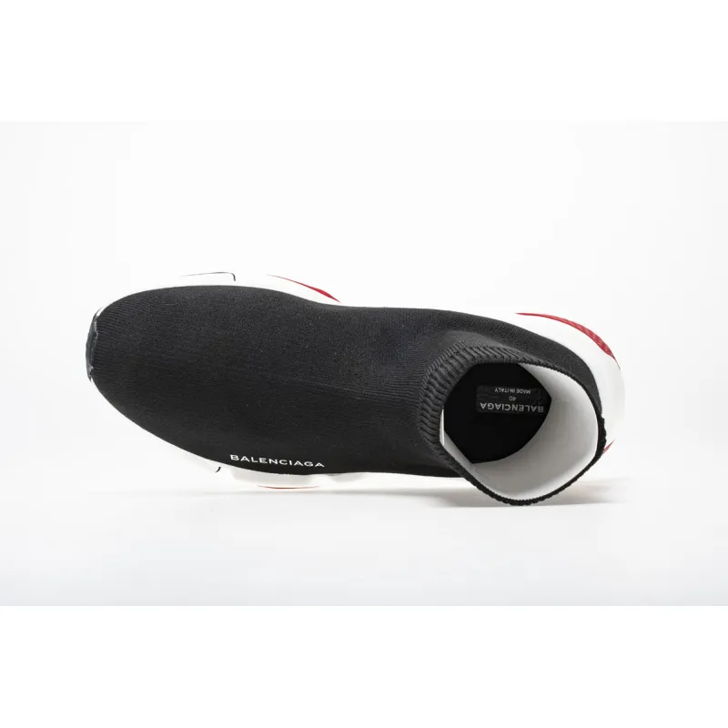 Coco Shoes Balenciaga Speed Trainer Black Red 530351 W05G0 1000 - Cocoshoesvip.net