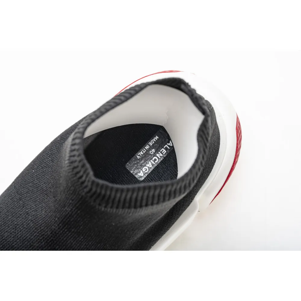 Coco Shoes Balenciaga Speed Trainer Black Red 530351 W05G0 1000 - Cocoshoesvip.net
