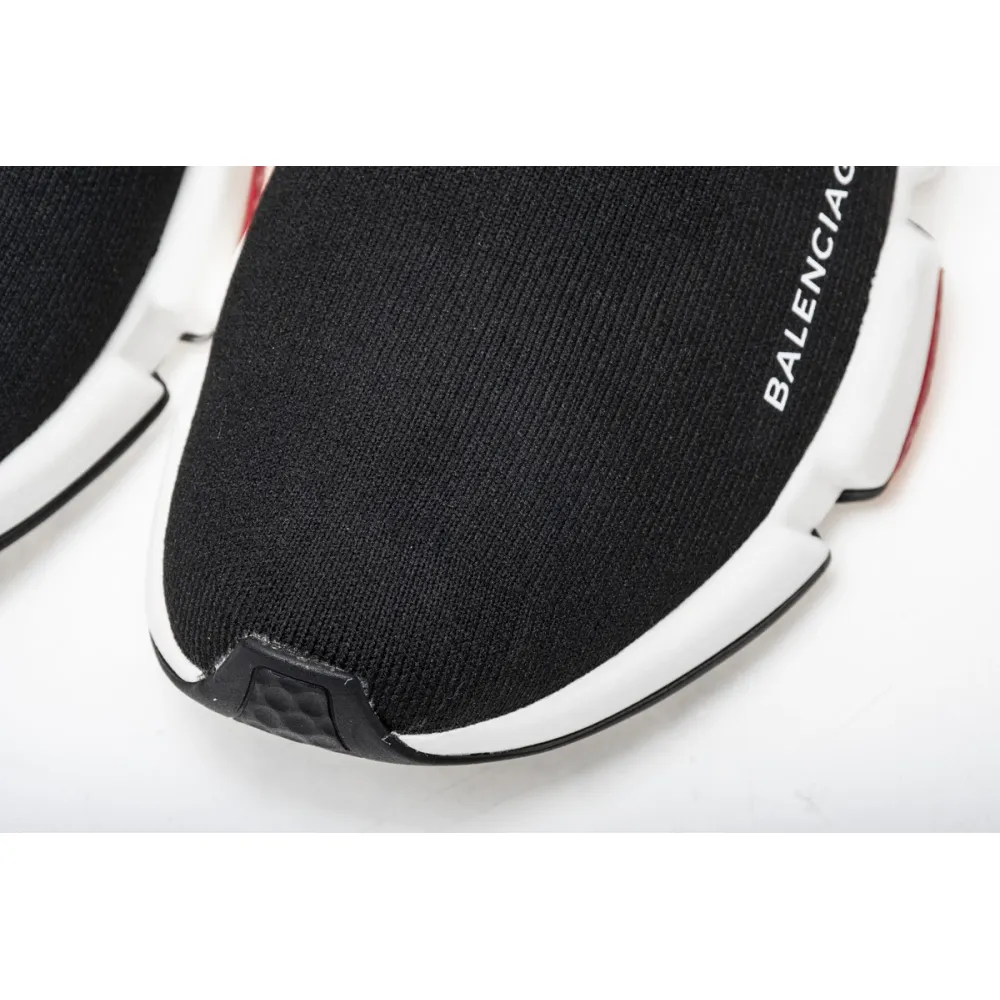 Coco Shoes Balenciaga Speed Trainer Black Red 530351 W05G0 1000 - Cocoshoesvip.net